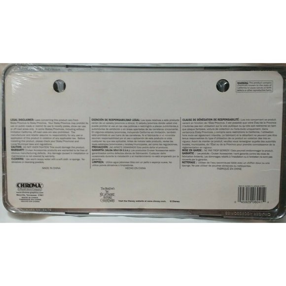 (RET) Jack Skellington Plate Frame Disney Nightmare Before Christmas - Picture 4 of 4